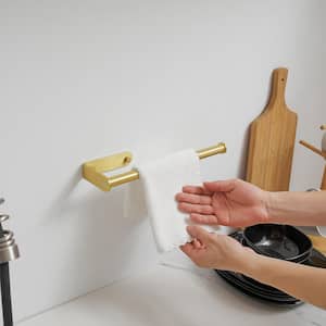 Wall Mount Paper Towel Holder Bulk-Self-Adhesive Under Cabinet In Brushed Gold(2 pcs)