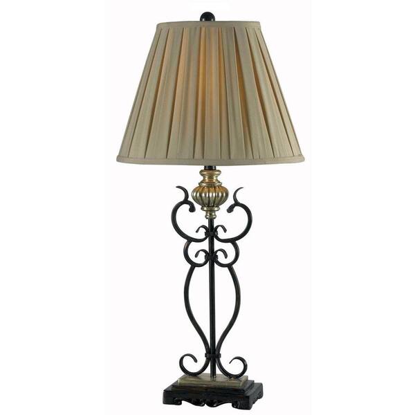 Kenroy Home Sceptre 34 in. Bronze and Gold Table Lamp-DISCONTINUED