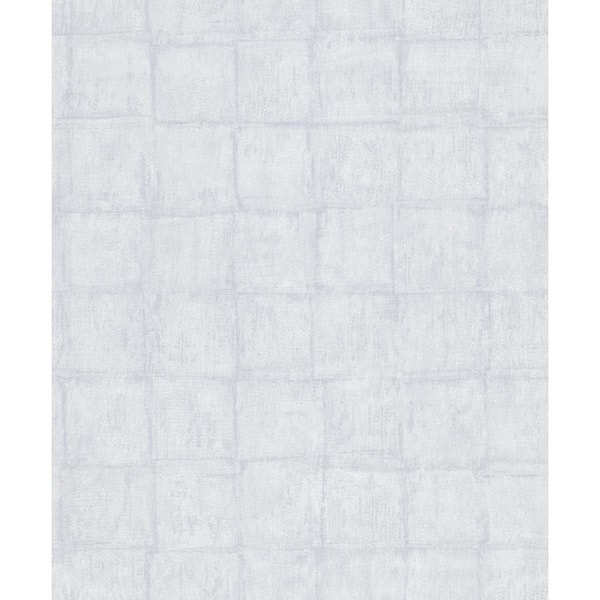 Unbranded Textured Tile Effect Blue/Grey Matte Finish Vinyl on Non-Woven Non-Pasted Wallpaper Roll