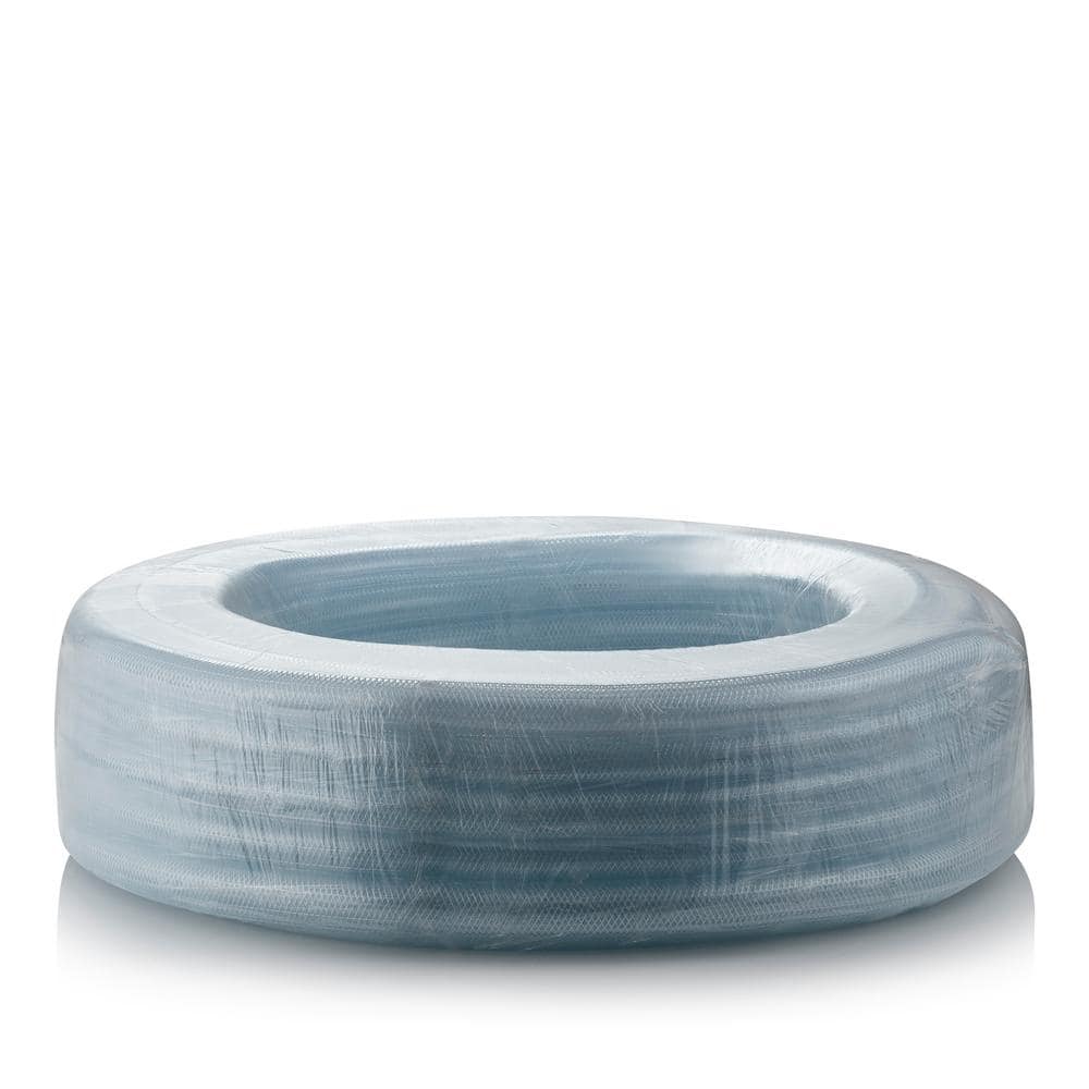 1/4" Clear Braided PVC Tubing Coil for Indoor/Outdoor Use