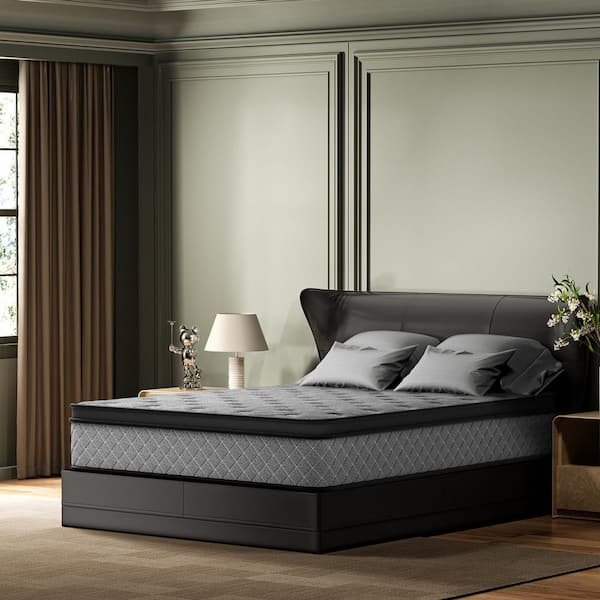 Queen Plush Hybrid Memory Foam 12 in. Pocket Spring Support and Breathable Mattress