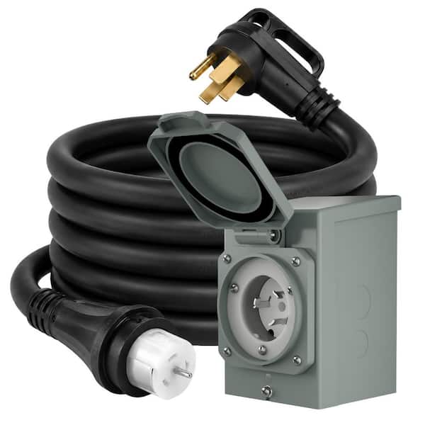 50 Amp / 250-Volt NEMA CS6375 Inlet Box and 10 ft. Cable