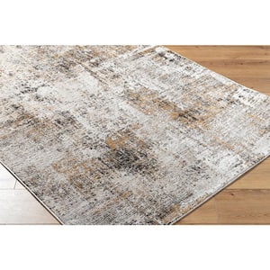 Allegro Tan/Ivory Abstract 5 ft. x 7 ft. Indoor Area Rug