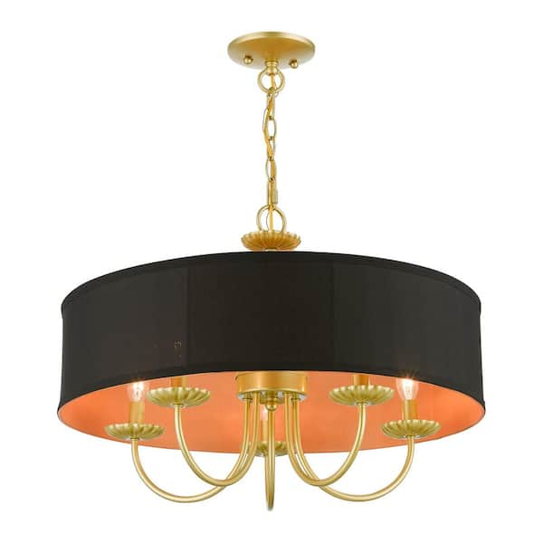 Livex Lighting Winchester 5-Light Soft Gold Pendant Light with