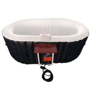 2-Person 130-Jet Inflatable Hot Tub with Drink Tray and Cover