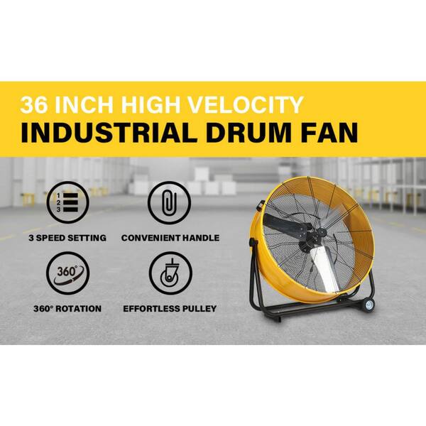 Commercial Electric 42 in. Heavy Duty 2-Speed Belt Drive Drum Fan BF42BDCE  - The Home Depot