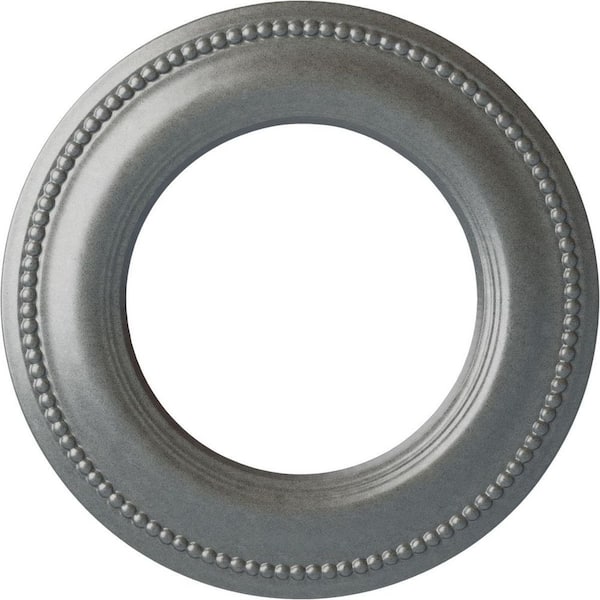 Ekena Millwork 3/4 in. x 13 in. x 13 in. Polyurethane Bradford Classic Ceiling Medallion, Platinum