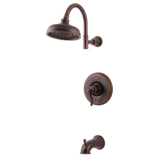 Pfister Ashfield Single-Handle Tub and Shower Faucet Trim Kit in Rustic Bronze (Valve Not Included)