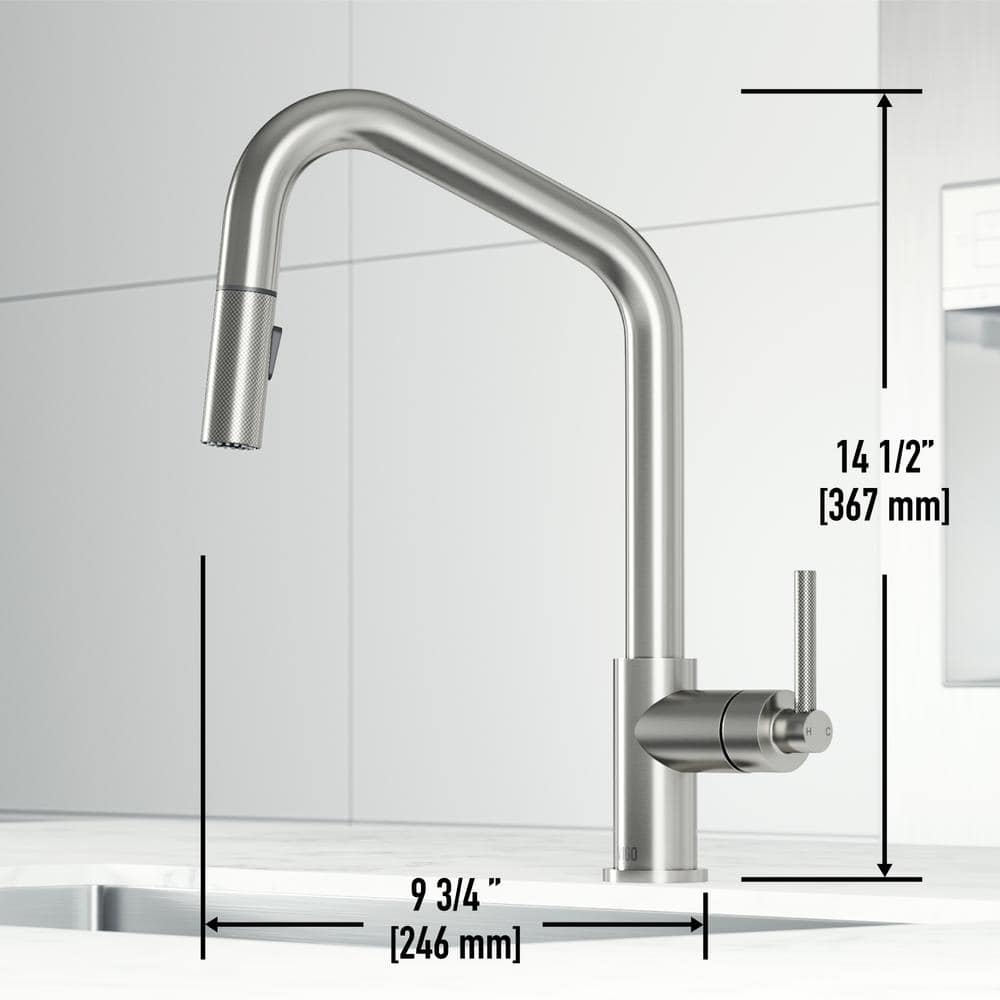 Stainless Steel High Arc Pull-Down Kitchen Faucet with Spray