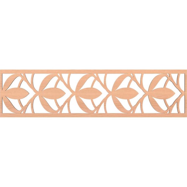 Ekena Millwork Salem Fretwork 0.25 in. D x 47 in. W x 12 in. L Alder Wood Panel Moulding