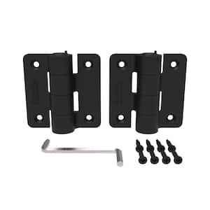 2.875 in. x 3.25 in. Black Compact Butterfly Hinge Kit (2-Pack)