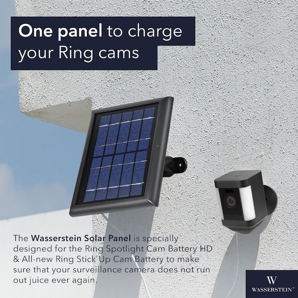 Ring Stick Up Cam Battery + ソーラーパネル Ring Stick Up Cam Battery with Solar Panel Bundle 1-Pack