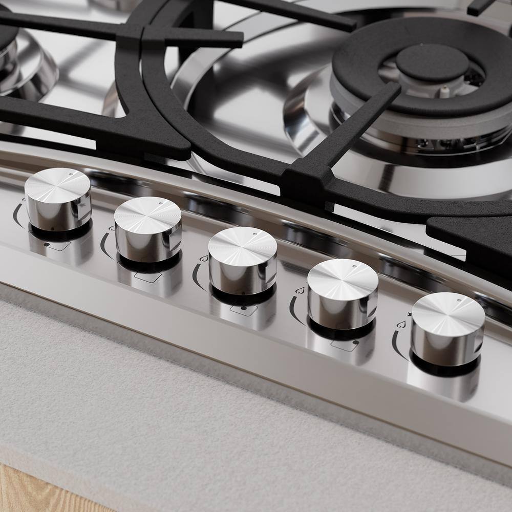 Empava 36" Stainless Steel 5 Burner Gas Cooktop