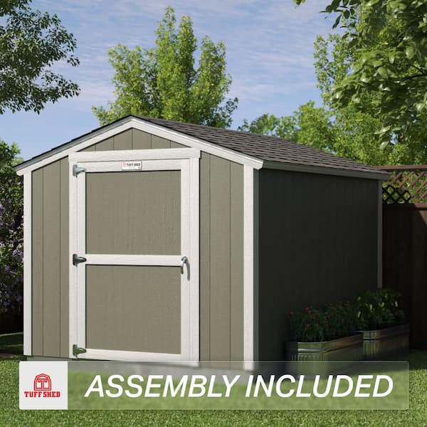 Professionally Installed Tahoe Series Sierra 8 ft. x 10 ft. Painted Wood Storage Shed 6 ft. High Sidewall (80 sq. ft.)