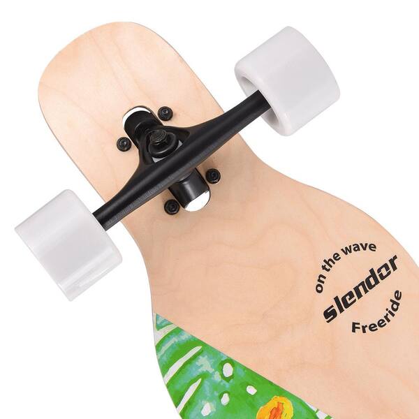 SEEUTEK Cosmo 42 in. Green Longboard Skateboard Drop Through