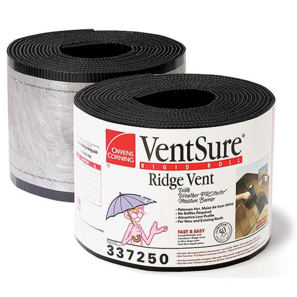 Owens Corning VentSure 11 in. x 20 ft. Ridge Vent Rigid Roll with ...