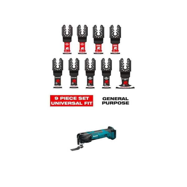 18V LXT Cordless Oscillating Multi-Tool (Tool-Only) with Adapters and Universal Oscillating Blade Set, 9-Piece