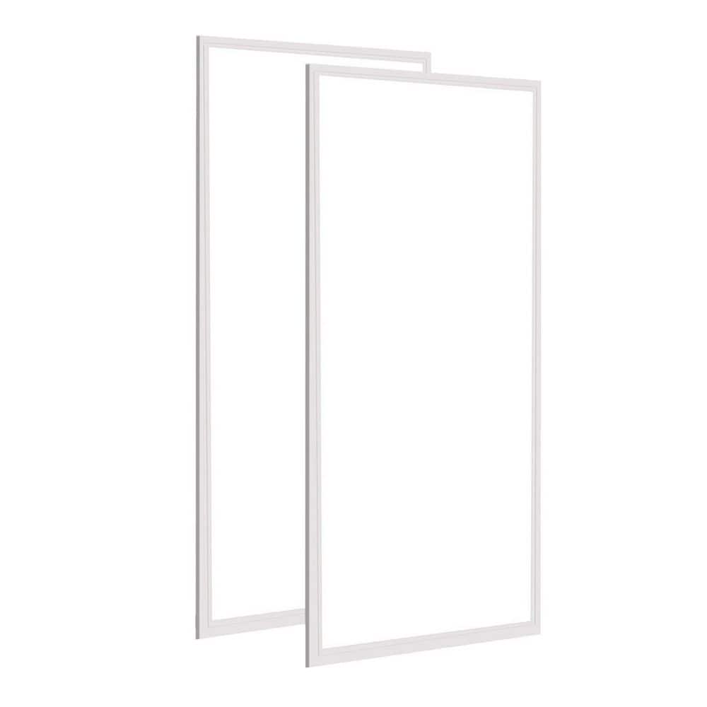 ETL Listed, 2 ft. x 4 ft. 7800-Lumens Integrated LED Flat Panel Light 5000K White Shop Office LED Light (2-Piece) price history on PriceWatchPro