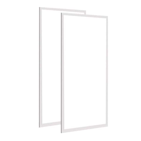 ETL Listed, 2 ft. x 4 ft. 7800-Lumens Integrated LED Flat Panel Light 5000K White Shop Office LED Light (2-Piece)