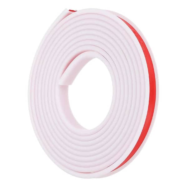 Flexible Self-Adhesive TPE U-Shape Edge Banding White 16.4ft for Furniture Edging Protection Easy Installation