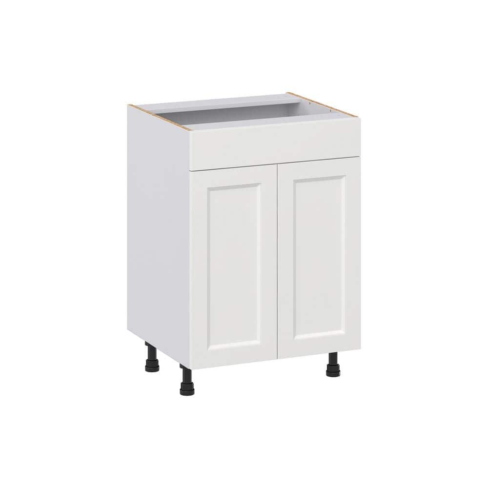 J COLLECTION Alton Painted White Recessed Assembled 24 in.W x 34.5 in ...