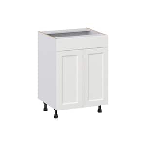 Alton Painted White Recessed Assembled 24 in.W x 34.5 in. H x 21 in. D Vanity False Front Sink Base Kitchen Cabinet
