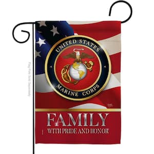 13 in. x 18.5 in. US Marine Family Honor Garden Double-Sided Armed Forces Decorative Vertical Flags