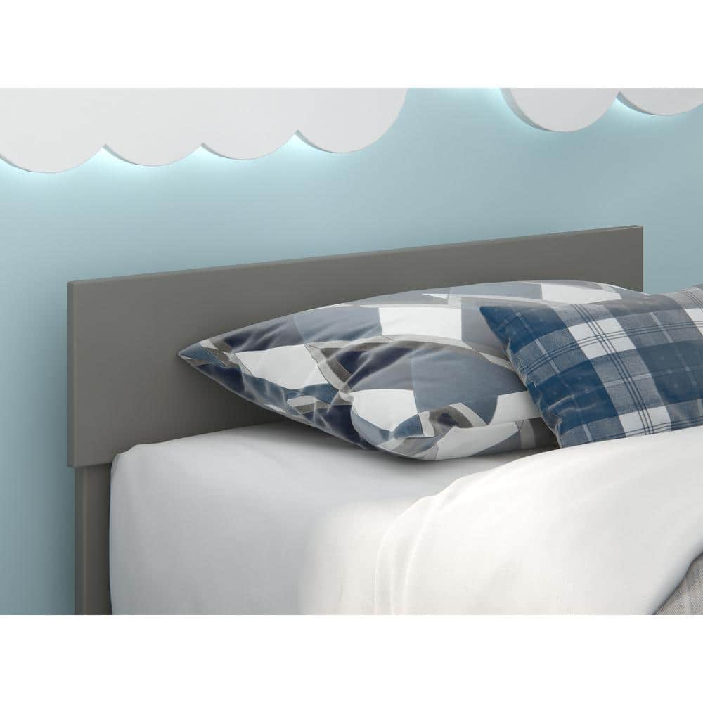 Boston Twin Espresso Wood and Metal Headboard