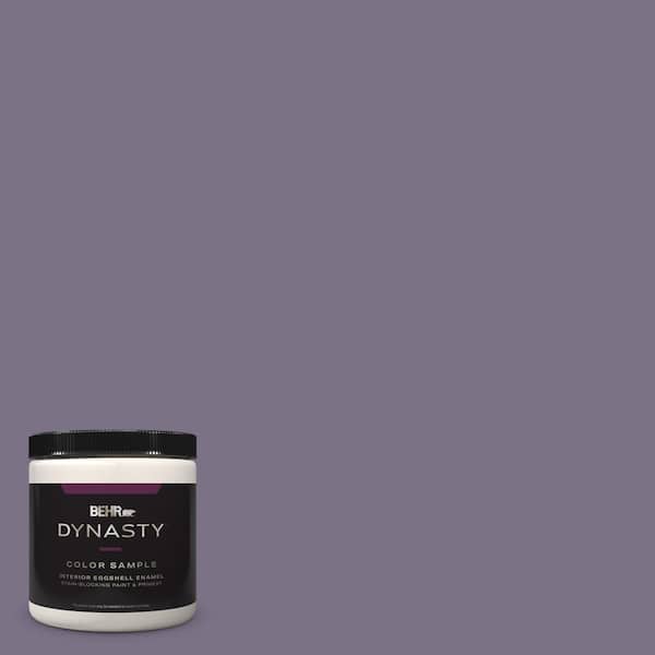 BEHR DYNASTY 8 oz. #660F-6 Peruvian Violet Eggshell Enamel Stain-Blocking Interior Paint & Primer Sample