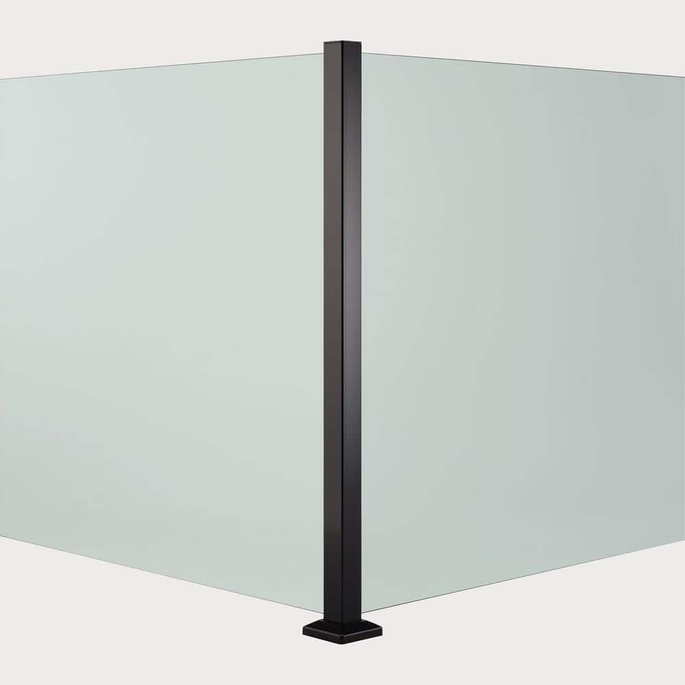 Portia 2 in. x 2 in. x 3.44 ft. Black Aluminum Corner Metal Fence Post price history on PriceWatchPro