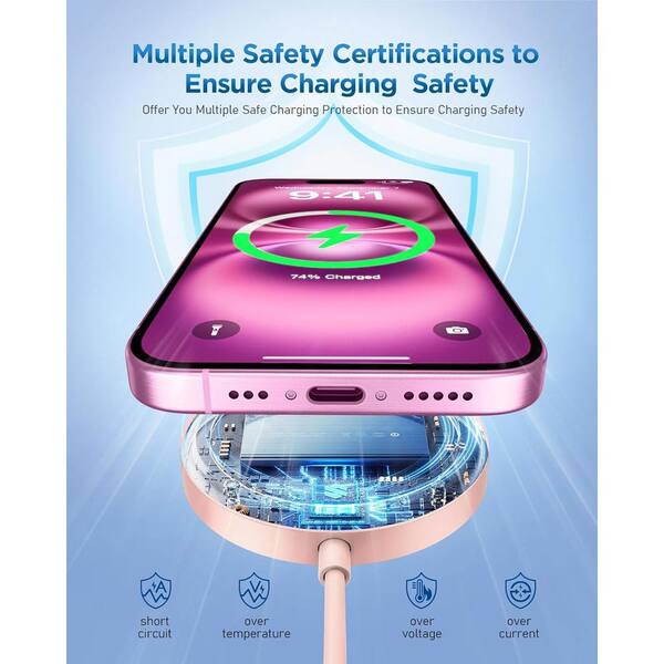 Vrbgify Magnetic Wireless iPhone Charger: Mag-Safe Charging Vrbgify Magnetic Wireless iPhone Charger: Mag-Safe Charging