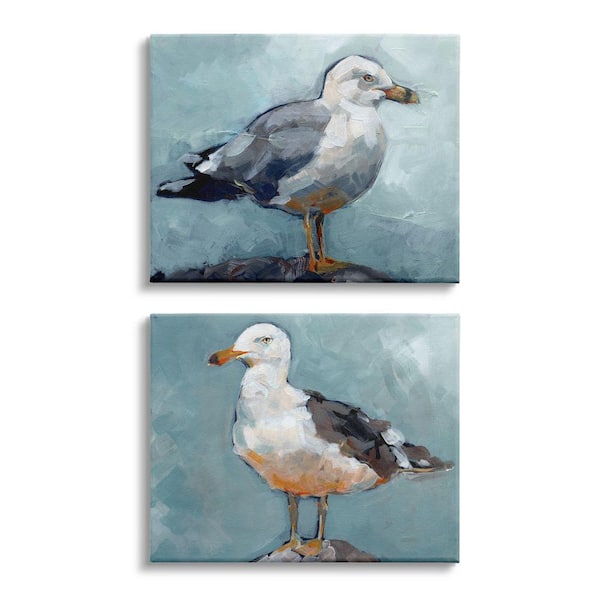 Stupell Industries Seagull Stance Nautical Bird Portrait by Jennifer ...