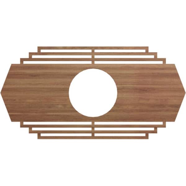 Ekena Millwork 26 in. x 9.5 in. x 0.375 in. Wood Medallion Moulding