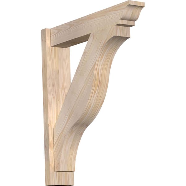 Ekena Millwork 6 in. x 30 in. x 26 in. Douglas Fir Fuston Traditional Smooth Outlooker