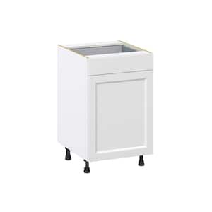 21 in. W x 24 in. D x 34.5 in. H Alton Painted White Shaker Assembled Base Kitchen Cabinet with a Drawer