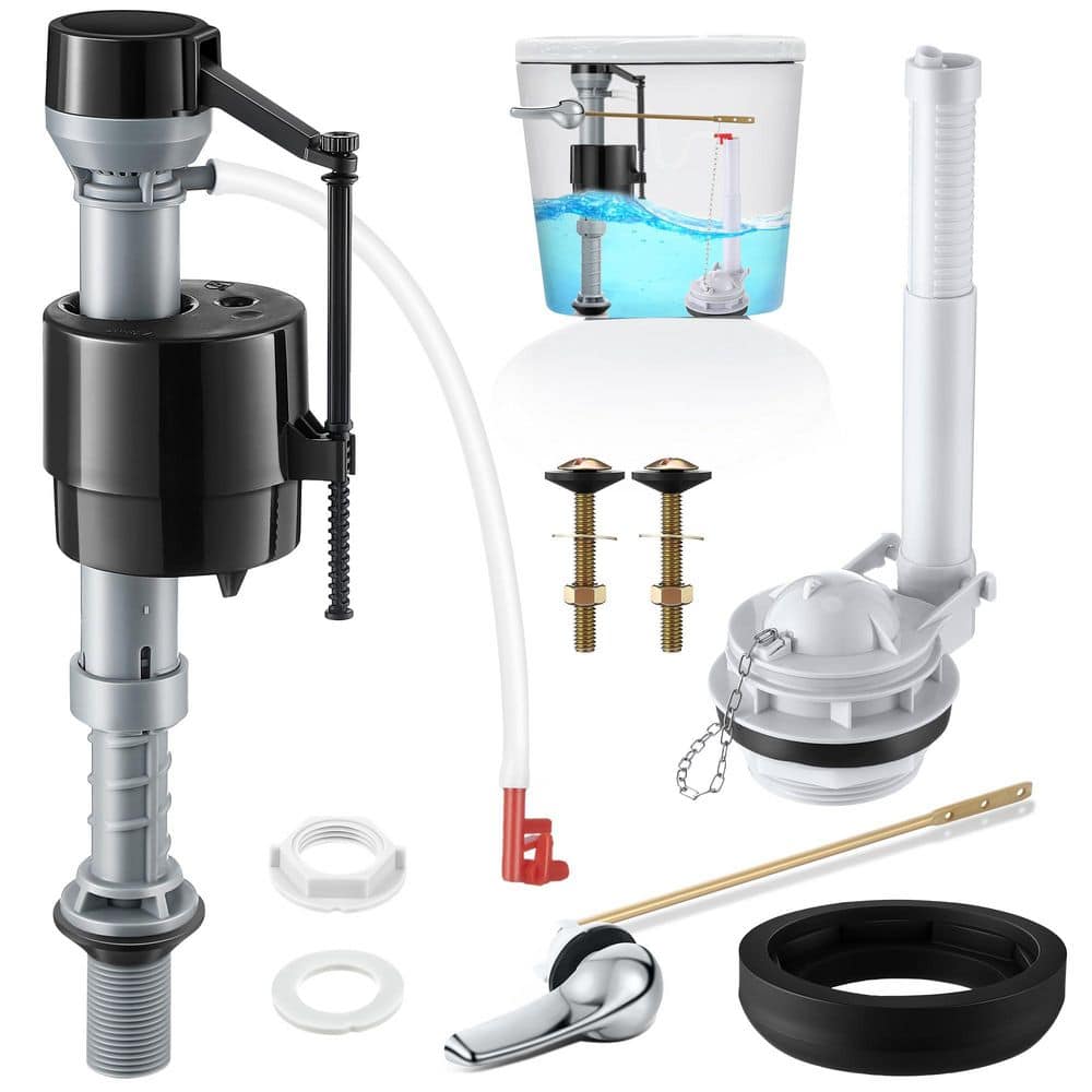 3 in. Toilet Replacement Kit Complete Tank Parts with Flush Valve, Fill Valve, Front Flush Handle, Rubber Gasket, Bolts price history on PriceWatchPro