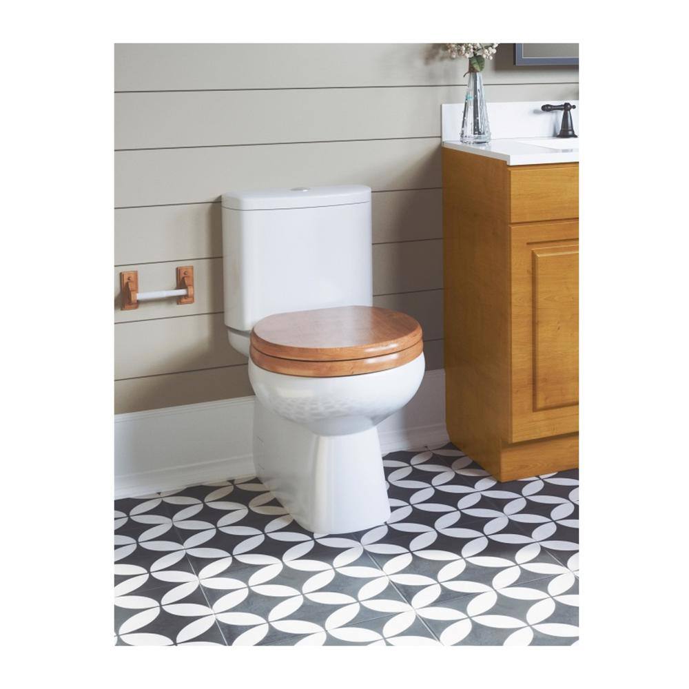 Honey Oak Wall-Mounted Toilet Paper Holder