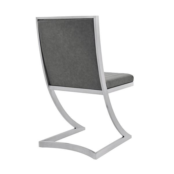 Armchair Tub Chair Grey Club Chair Lounge Chair Faux Leather Dining Chair Height Adjustable Duhome 0495