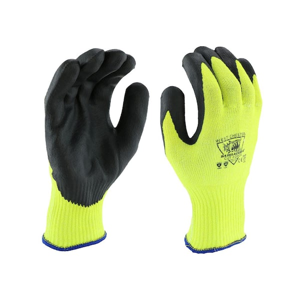 West Chester Protective Gear Men's Barracuda Cut Force Hi Vis Medium ANSI 8 Cut and Chemical Resistant Glove