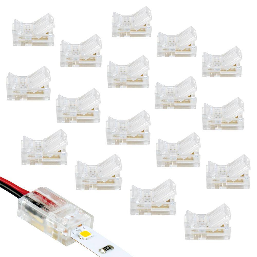 Commercial Electric 6 in. Connector Cord LED Strip Light Connector Pack  (RGB+W) (4 in. x 6 in. Snap Connectors, 4 Wire Mounting Clips) 760011 - The  Home Depot