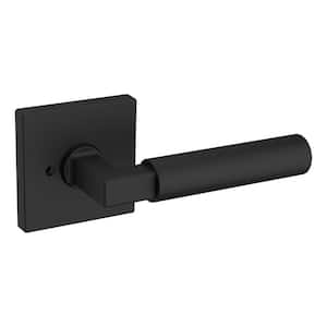 Privacy L029 Satin Black Bed/Bath Door Handle Lever with R017 Rose