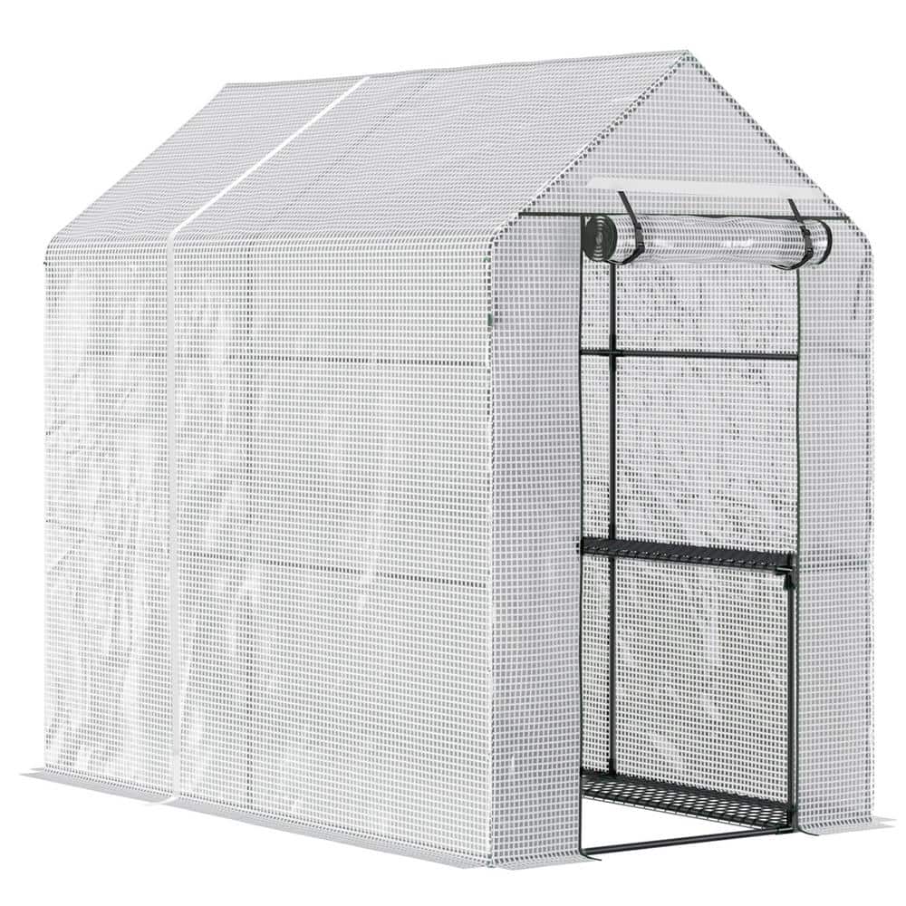 47 in. x 73 in. x 74 in. Walk-in Greenhouse, Portable Plant Flower Growing 