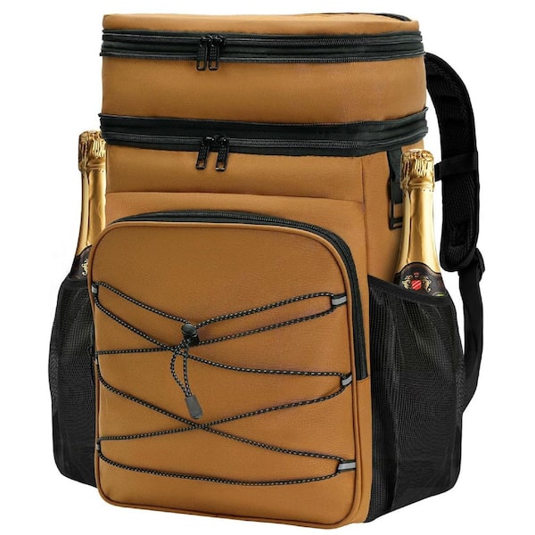 Misopily 24 qt. 48-Can Expandable Backpack Cooler Insulated Leak Proof Double Deck Waterproof Lightweight Bag for Picnic/Camping