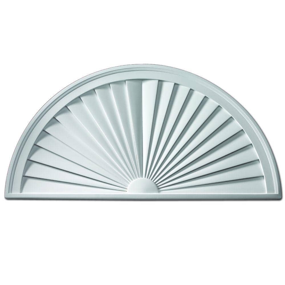 33-5/8 in. x 16-13/16 in. x 1-3/4 in. Polyurethane Half-Round Sunburst Pediment price history on PriceWatchPro