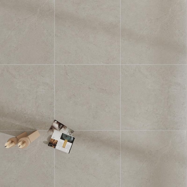 Italian Metalia Porcelain 24 in. x 24 in. x 9mm Flooring and Wall Tile - Gray (4 PCS, 16 sq. ft.)