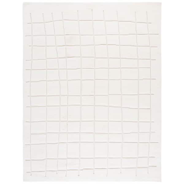 Manhattan 9 ft. x 12 ft. Ivory Geometric Area Rug
