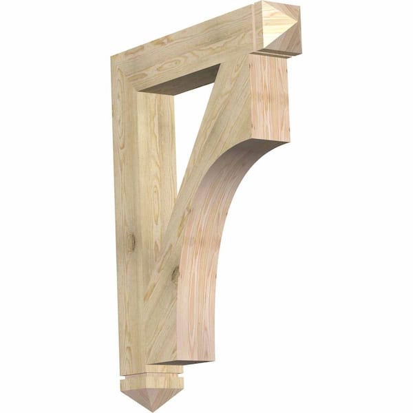 Ekena Millwork 6 in. x 48 in. x 36 in. Douglas Fir Westlake Arts and Crafts Rough Sawn Bracket