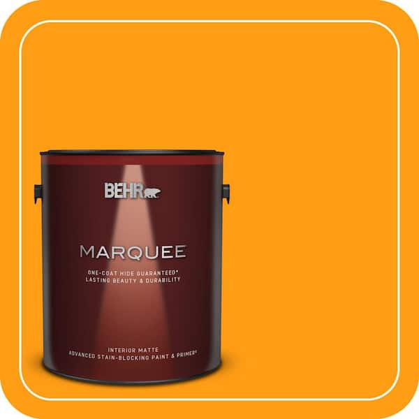 BEHR MARQUEE 1 gal. #S-G-290 Orange Peel Matte Interior Paint & Primer