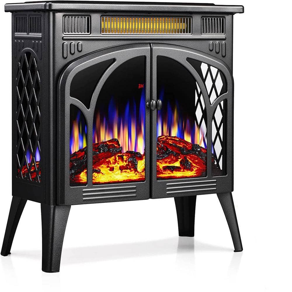 300 sq. ft. Electric Stove in Gray with Remote Control