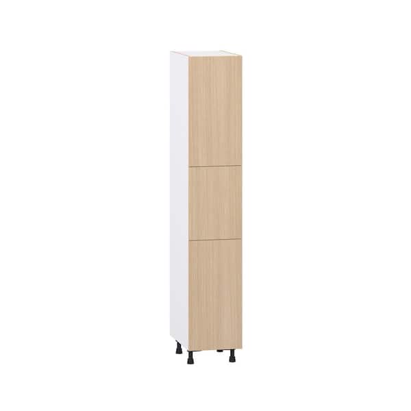 Timberline 15 in. W x 24.5 in. D x 84.5 in. H Assembled Shaker Pantry Kitchen Cabinet in Mojavi Oak with 4-Shelves